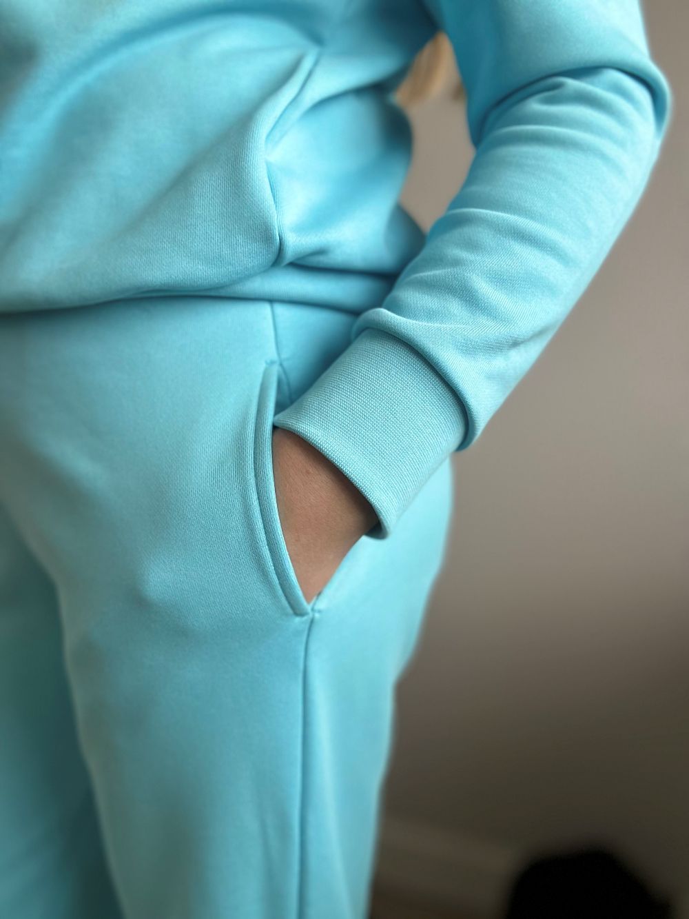 Laisvalaikio kelnės ,,Ice blue'' moterims